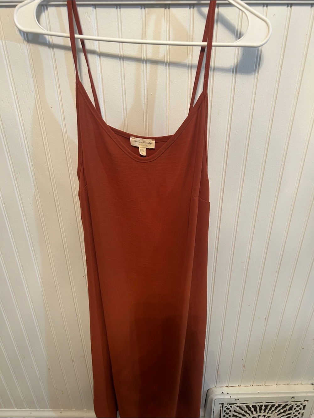 See You Monday Rust Slip Dress